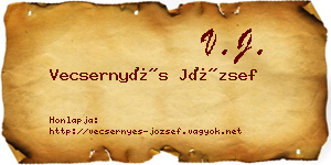 Vecsernyés József névjegykártya